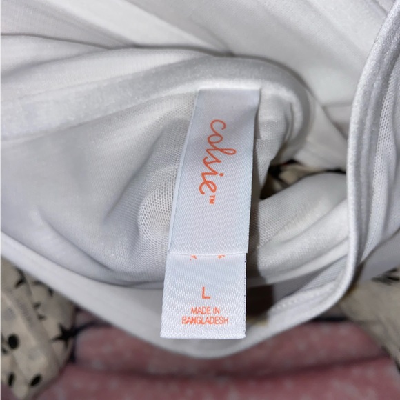 White Corset Tank Top Crop Boning Cotton Large 36D 38C 38D Target Colsie - Picture 7 of 7